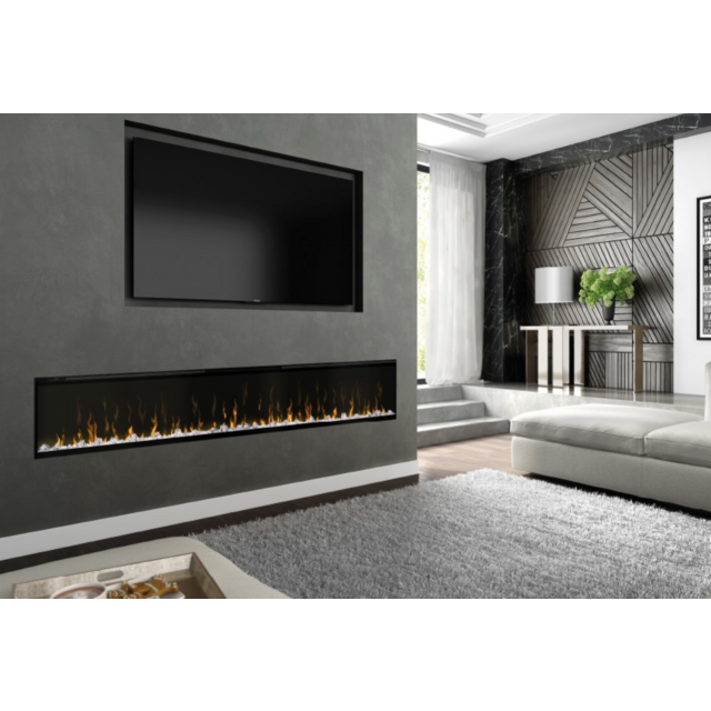 Dimplex X-210296 100inch 'Ignite' Linear Optiflame Inset Electric Fire - Black