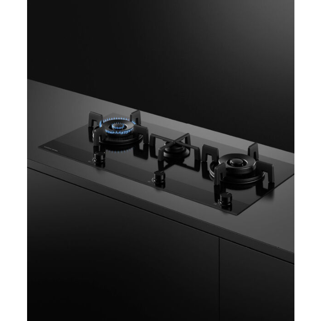 Fisher & Paykel CG903DLPGB4 90cm Gas Hob - Black Glass