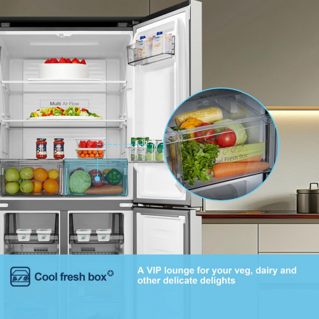 Fridgemaster MQ79395ES 79.4cm No Frost Fridge Freezer