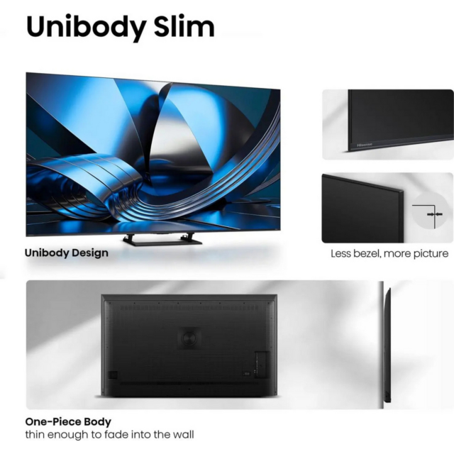 Hisense 50U7STUK 50inch 4K UHD MiniLED Smart TV - Charcoal Grey