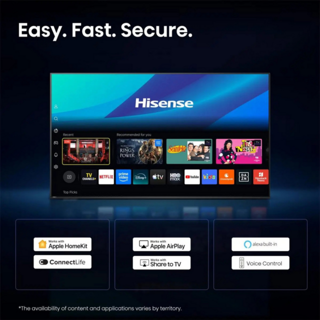 Hisense 50U7STUK 50inch 4K UHD MiniLED Smart TV - Charcoal Grey