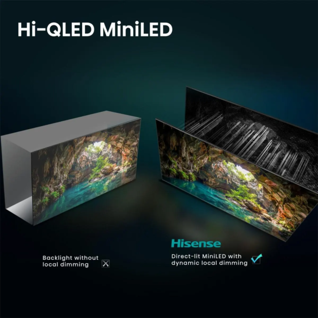 Hisense 55U7STUK 55inch 4K UHD MiniLED Smart TV - Charcoal Grey