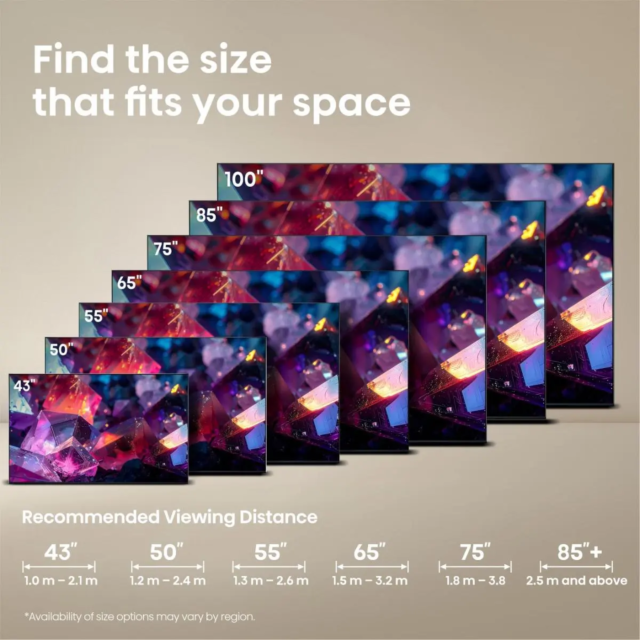 Hisense 65E7STUK PRO 65inch 4K UHD Hi-QLED Smart TV - Charcoal Grey