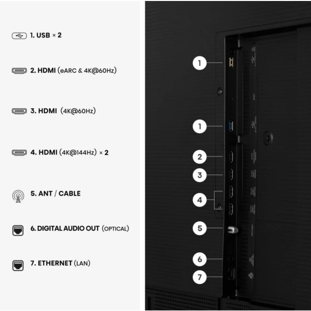 Hisense 65S7STUK 65inch 4K UHD Hi-QLED Canvas Smart TV - Black