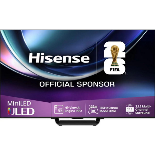 Hisense 85U7STUK PRO 85inch 4K UHD Hi-QLED MiniLED Smart TV - Charcoal Grey
