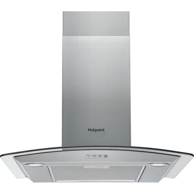 Hotpoint PHGC64FLMX 60cm Chimney Cooker Hood - Inox