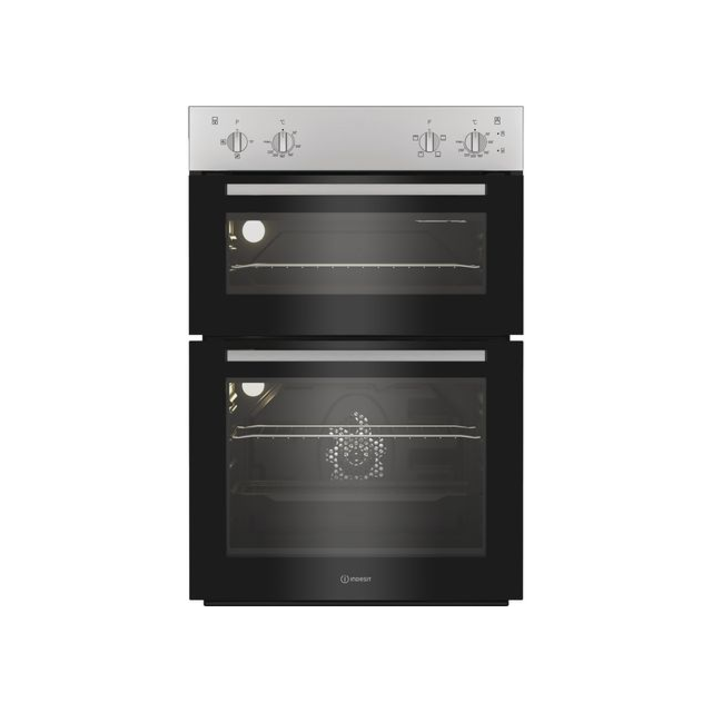 Indesit DII10NS Built In Electric Fan Double Oven - Silver