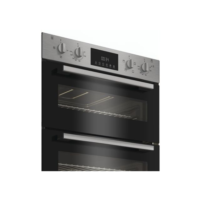 Indesit DUI10DIX Built Under Electric Fan Double Oven - Stainless Steel