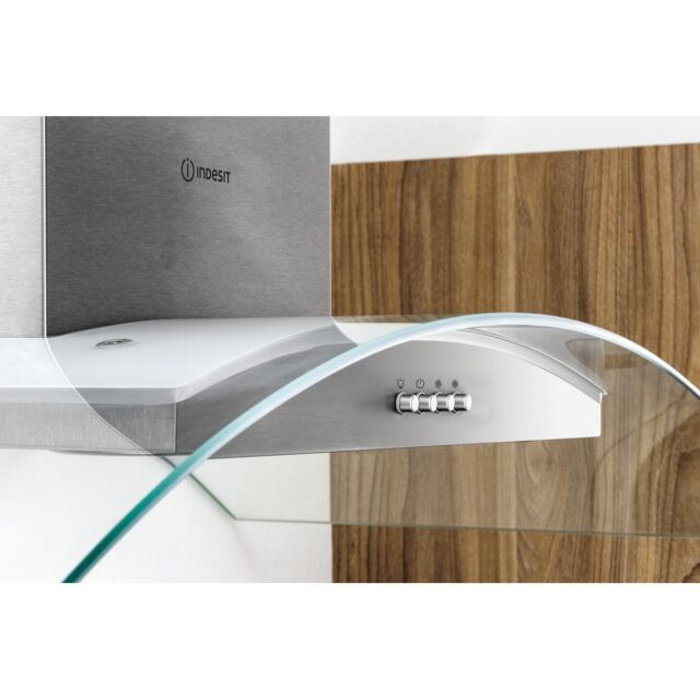 Indesit IHGC65LMX 60cm Chimney Cooker Hood - Stainless Steel