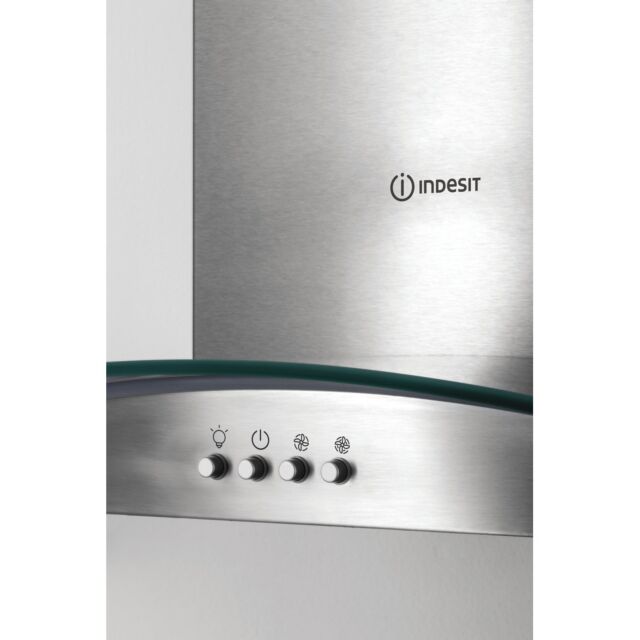 Indesit IHGC65LMX 60cm Chimney Cooker Hood - Stainless Steel