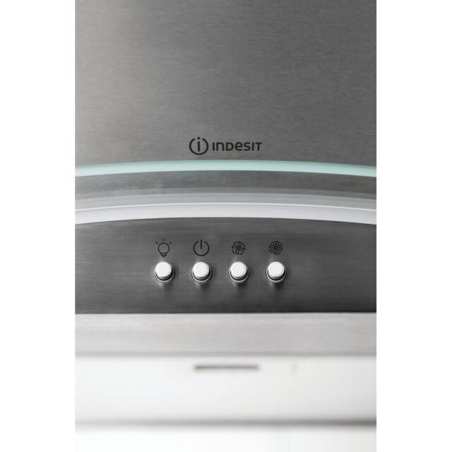 Indesit IHGC65LMX 60cm Chimney Cooker Hood - Stainless Steel