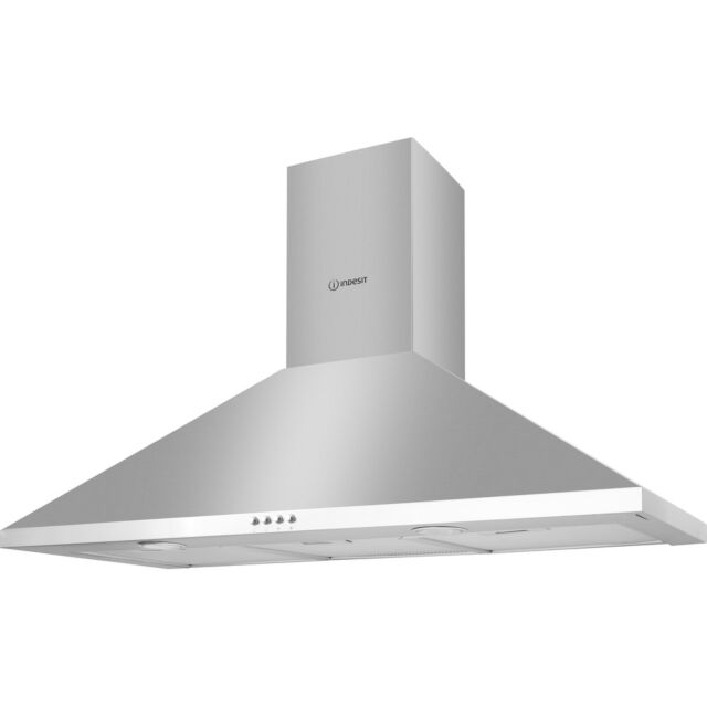 Indesit IHPC95LMX 90cm Chimney Cooker Hood - Stainless Steel