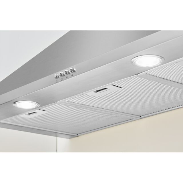Indesit IHPC95LMX 90cm Chimney Cooker Hood - Stainless Steel