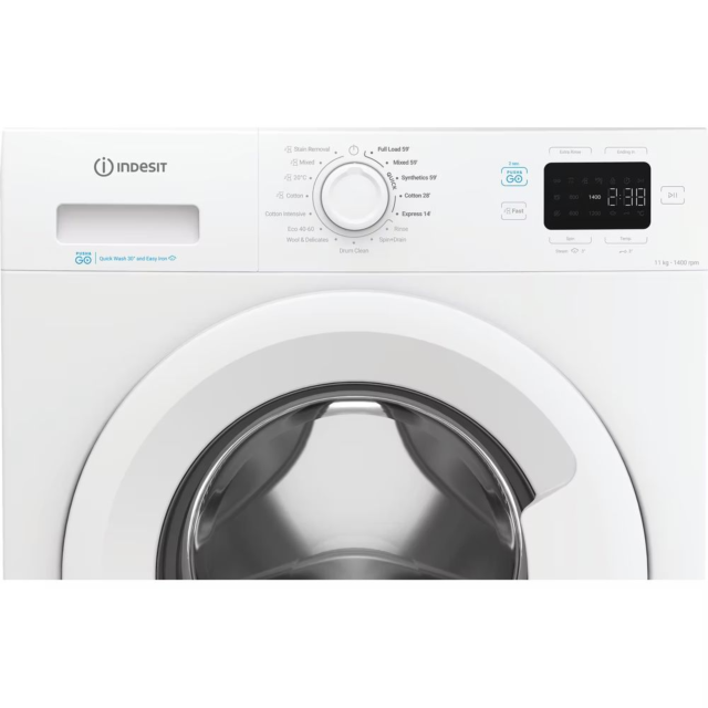Indesit IP1146PUSHGOUK 11KG 1400RPM Freestanding Washing Machine - White