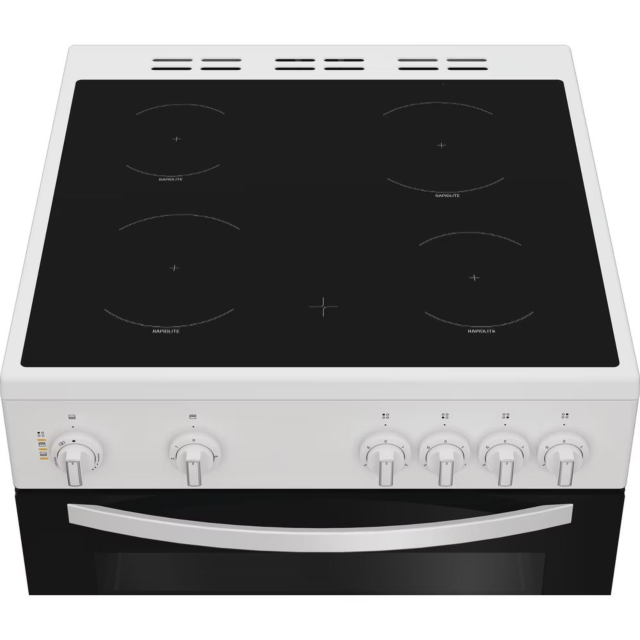 Indesit ITE6VMW 60cm Electric Freestanding Twin Cooker - White