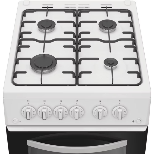 Indesit ITG5GMW 50cm Gas Freestanding Twin Cooker - White