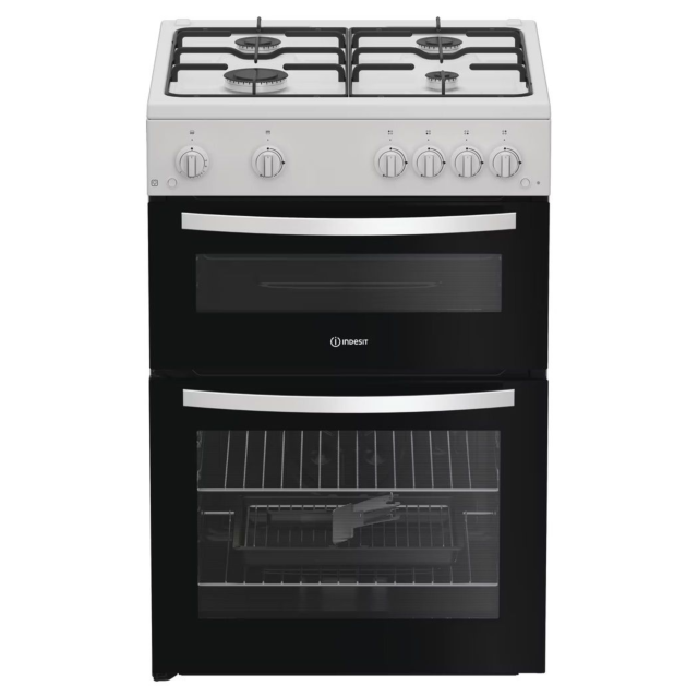 Indesit ITG6GW 60cm Gas Freestanding Twin Cooker - White