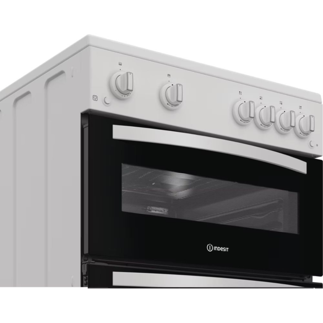 Indesit ITG6GW 60cm Gas Freestanding Twin Cooker - White