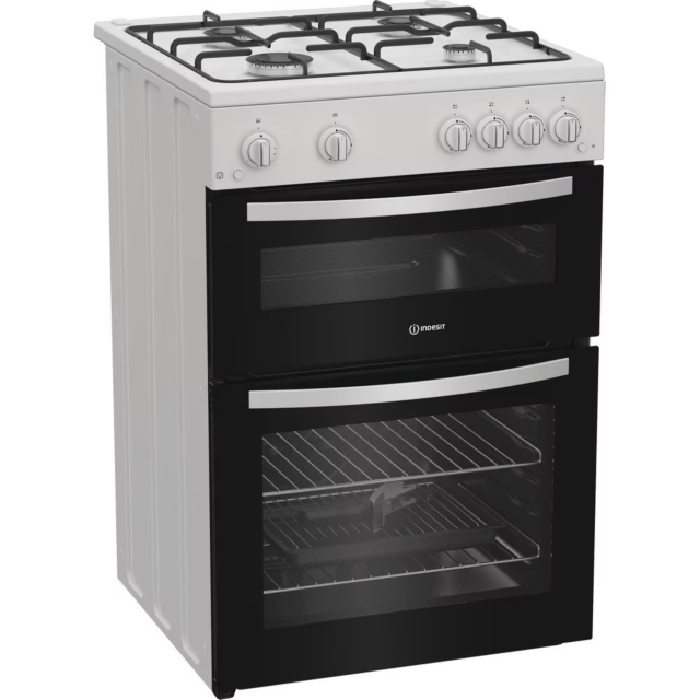 Indesit ITG6GW 60cm Gas Freestanding Twin Cooker - White
