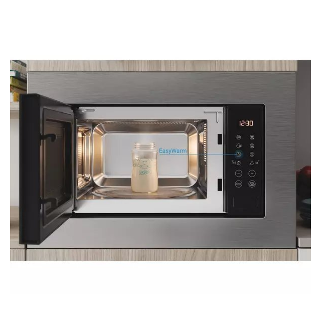 Indesit Push&Go MWI120GX Built In Microwave with Grill - Stainless Steel