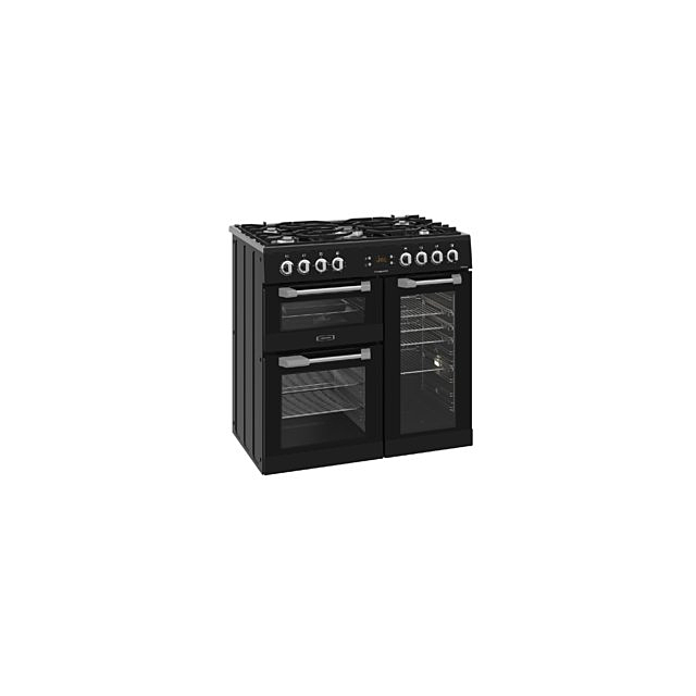 Leisure CS90F530K 90cm Dual Fuel Rangecooker with Triple Oven and Gas Hob - Black