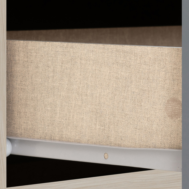 Lisdorat 100-101-077 NEVADA 3 DOOR 2 DRAWER MIRRORED WARDROBE - GREY GLOSS/LIGHT OAK EFFECT VENEER