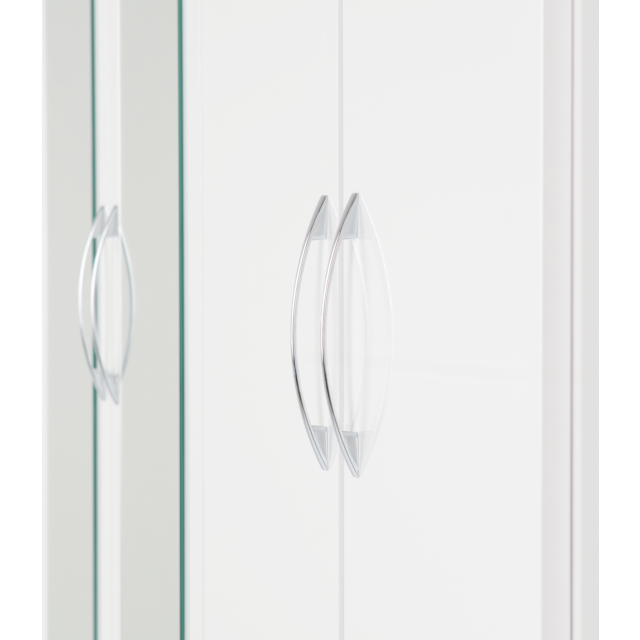 Lisdorat 100-101-088 NEVADA 4 DOOR 2 DRAWER MIRRORED WARDROBE - WHITE GLOSS