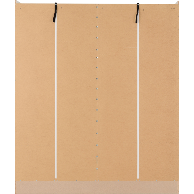 Lisdorat 100-101-088 NEVADA 4 DOOR 2 DRAWER MIRRORED WARDROBE - WHITE GLOSS
