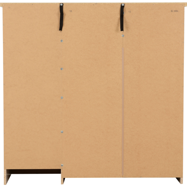 Lisdorat 100-101-103 NEVADA 5 DRAWER LOW WARDROBE - GREY GLOSS/LIGHT OAK EFFECT VENEER