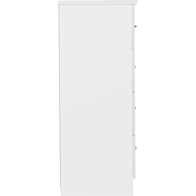 Lisdorat 100-101-105 NEVADA 5 DRAWER LOW WARDROBE - WHITE GLOSS