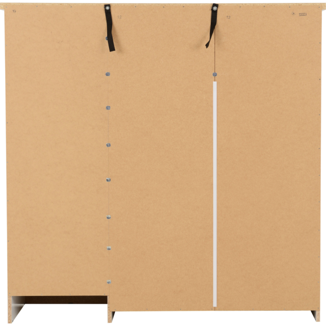 Lisdorat 100-101-105 NEVADA 5 DRAWER LOW WARDROBE - WHITE GLOSS