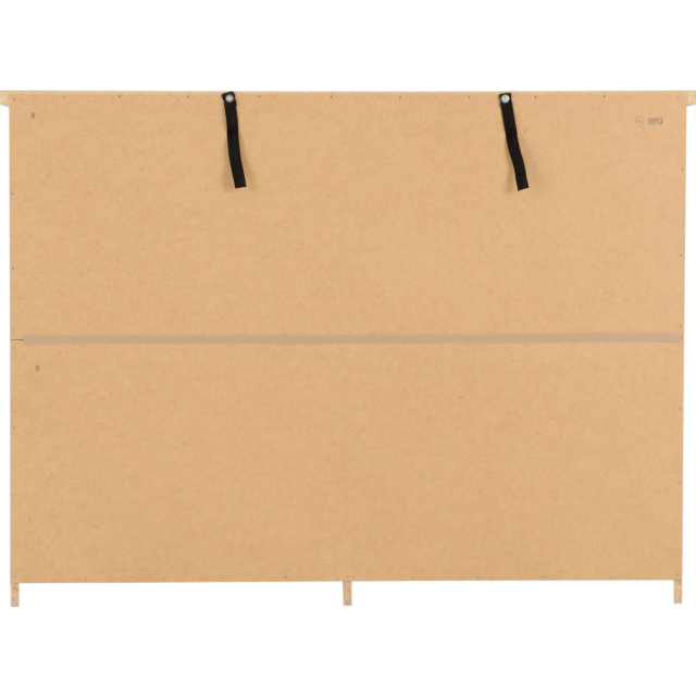 Lisdorat 100-102-103 NEVADA 6 DRAWER CHEST - GREY GLOSS/LIGHT OAK EFFECT VENEER