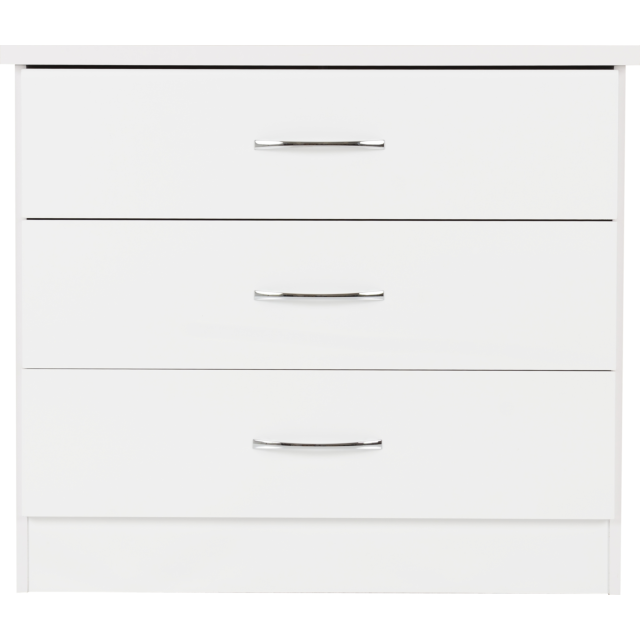 Lisdorat 100-102-107 NEVADA 3 DRAWER CHEST - WHITE GLOSS