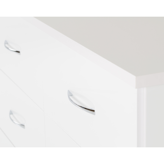 Lisdorat 100-102-109 NEVADA 6 DRAWER CHEST - WHITE GLOSS