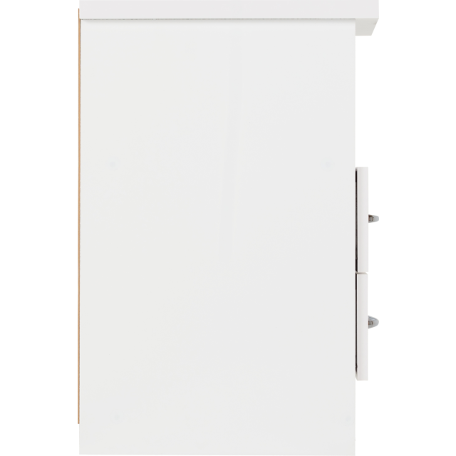 Lisdorat 100-103-058 NEVADA 2 DRAWER BEDSIDE - WHITE GLOSS