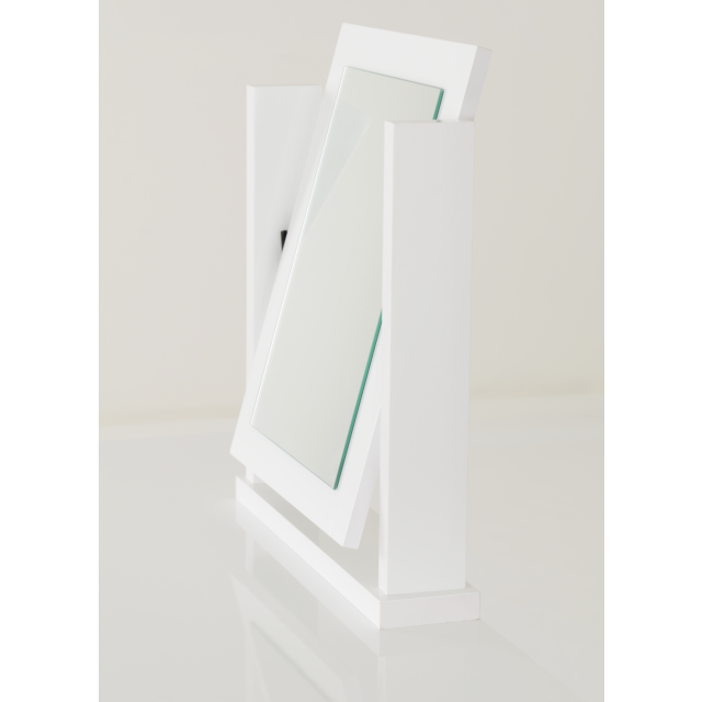 Lisdorat 100-105-017 NEVADA 4 DRAWER DRESSING TABLE SET - WHITE GLOSS