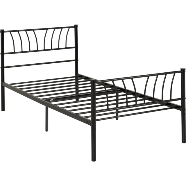 Lisdorat 200-201-077 HARLOW 3' BED - BLACK