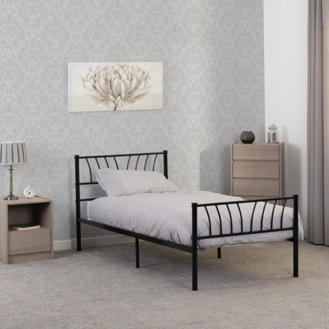 Lisdorat 200-201-077 HARLOW 3' BED - BLACK
