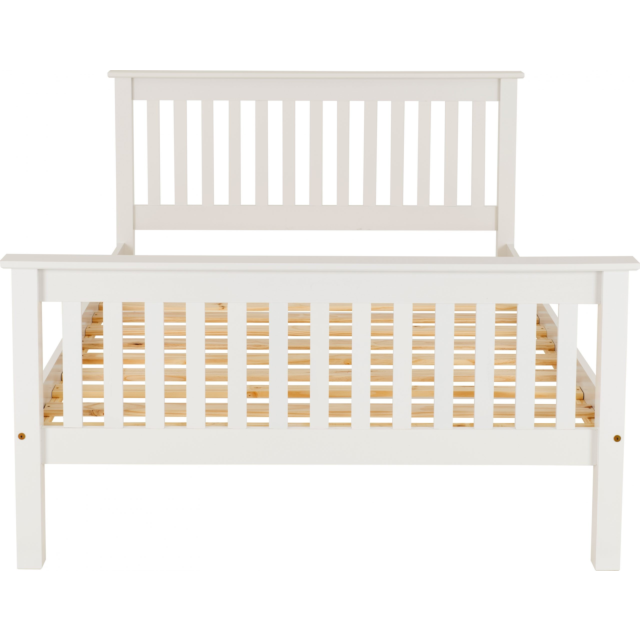 Lisdorat 200-203-027 MONACO 4'6inch BED HIGH FOOT END - WHITE
