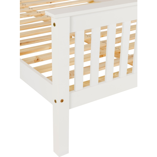 Lisdorat 200-203-027 MONACO 4'6inch BED HIGH FOOT END - WHITE