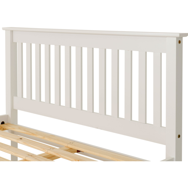 Lisdorat 200-203-027 MONACO 4'6inch BED HIGH FOOT END - WHITE