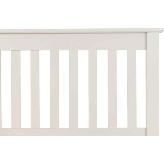 Lisdorat 200-203-027 MONACO 4'6inch BED HIGH FOOT END - WHITE