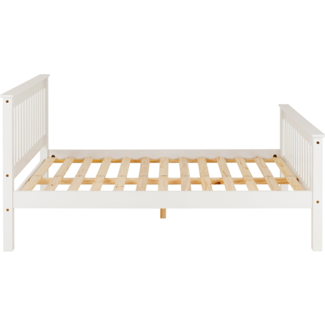 Lisdorat 200-203-027 MONACO 4'6inch BED HIGH FOOT END - WHITE