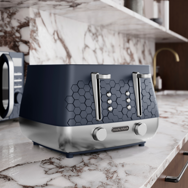 Morphy Richards 243021 Cassini 4-Slice Toaster Outer Space - Blue