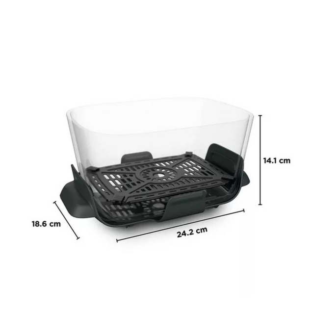 Ninja DD102UKIV2 Dual Zone 8-in-1 Function Glass Air Fryer - Bone