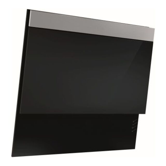 NordMende CHDBGL553 55cm Vertical Hood - Black Glass + Stainless Steel
