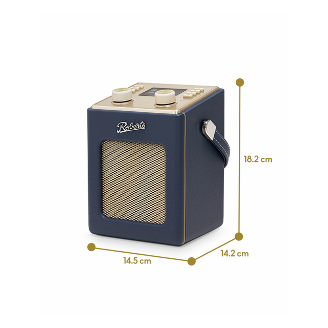 Roberts 500005822 Revival Mini 2 Compact Portable Radio - Midnight Blue 