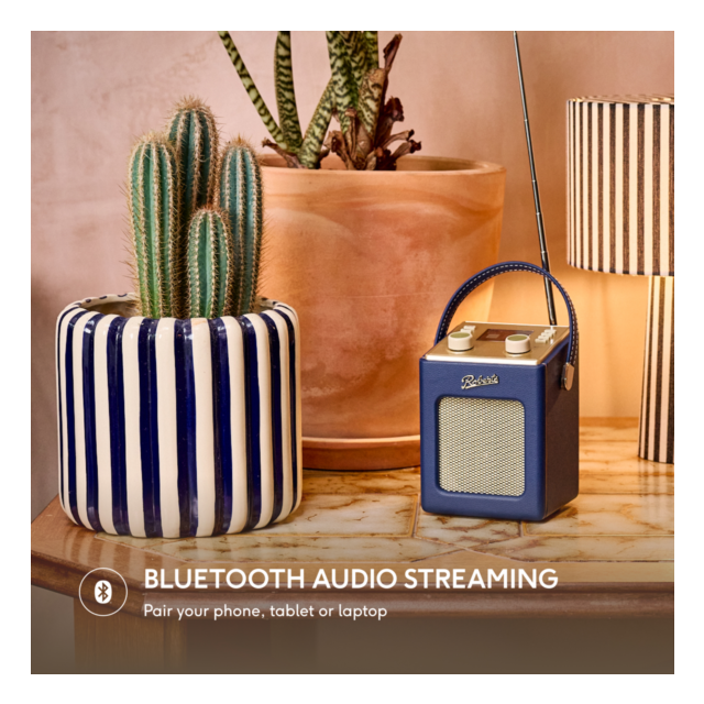 Roberts 500005822 Revival Mini 2 Compact Portable Radio - Midnight Blue 