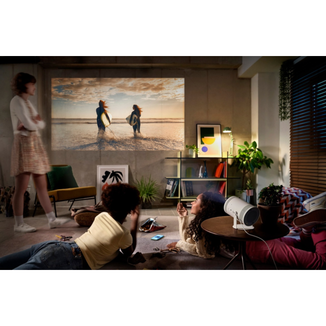 Samsung SP-LFF3HLAXXXU Freestyle+ FHD Portable Projector - Cloud White