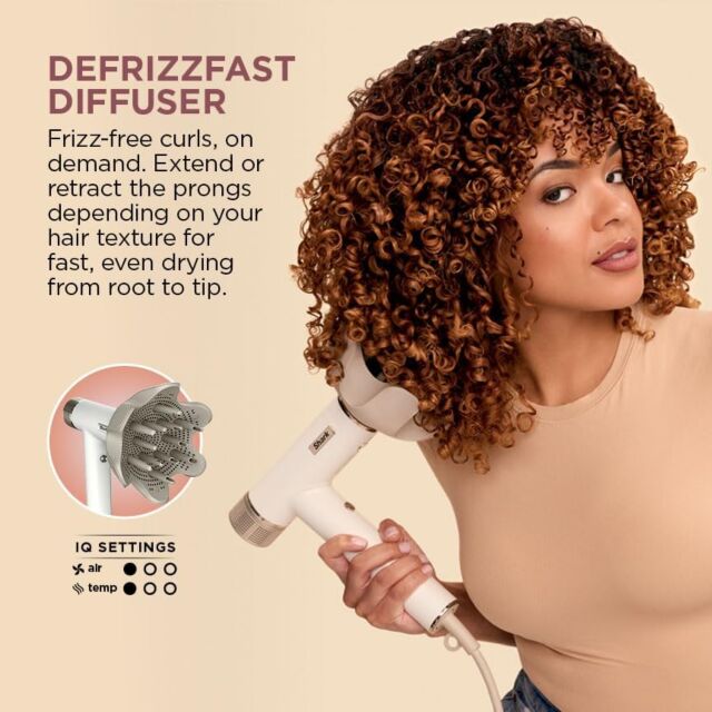 Shark HD332UK SpeedStyle 3-in-1 Hair Dryer for Curly & Coily Hair - Silk